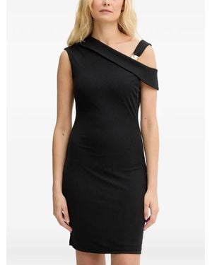Guess Off-Shoulder Ribbed Mini Dress - Black