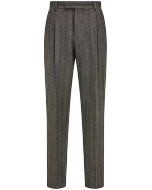 Ferragamo ベルトループ パンツ - グレー