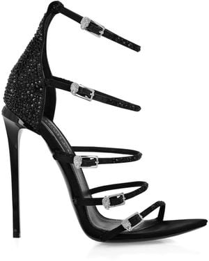 Philipp Plein Sandali Con Cinturini 120Mm - Nero