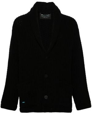 Alanui Finest Ribbed Cardigan - Black