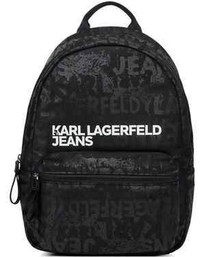 KARL LAGERFELD Rucksack Mit Logo-Print - Schwarz