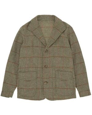 Fortela Scotland Check-Pattern Blazer - Green