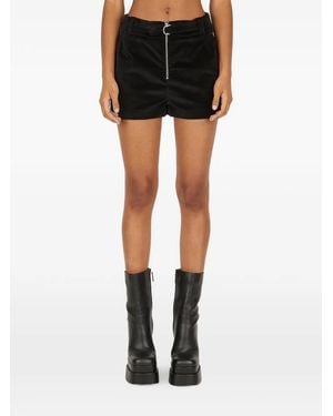 CAPASA MILANO Buckle Belt Shorts - Black