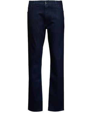 Isaia Jeans Mit Logo-Patch - Blau