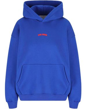 Giada Benincasa Ciao Amore Embroidered Hoodie - Blue