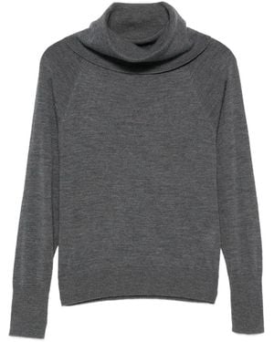 Seventy Jersey Con Cuello Alto Y Manga Raglán - Gris