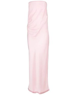 The Sei Draped Strapless Dress - Pink