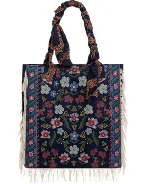Agua Bendita Rania Fiore Tote Bag - Blue