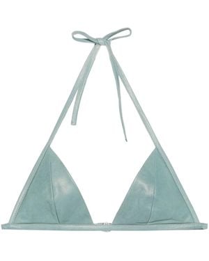 Rick Owens Leather Bra Top - Blue