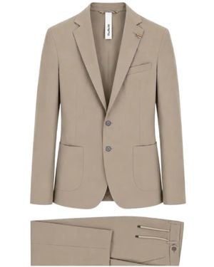 DISTRETTO 12 Notched-Lapel Single-Breasted Suit - Natural