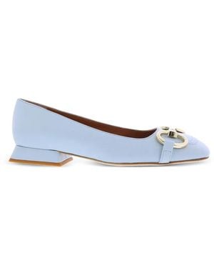 Paris Punk Chain-Link Leather Ballet Flats - White