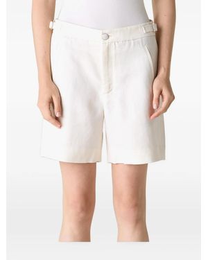 God's True Cashmere Leinenshorts Mit Schnallenverschluss - Weiß