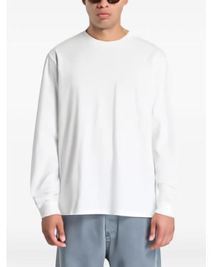 A.P.C. Logo-Print Long-Sleeve T-Shirt - White