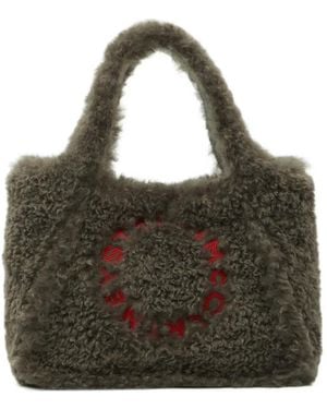 Stella McCartney Teddy-Effect Logo-Embroidered Tote Bag - Gray