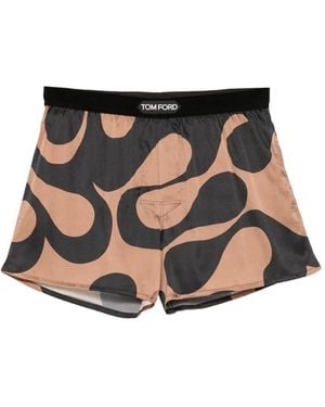 Tom Ford Abstract-Print Boxer - Black