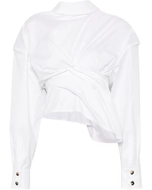 A.W.A.K.E. MODE Camisa con diseño retorcido - Blanco
