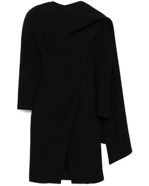 Mugler Cappotto Con Sciarpa - Nero
