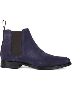 Paul Smith Elastic-Panels Suede Chelsea Boots - Blue