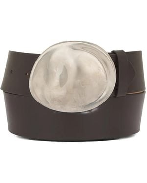 KHAITE Keefe-Tone Buckle Belt - Grey