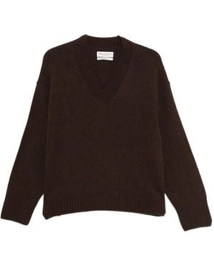 Marc O' Polo V-Neck Jumper - Brown
