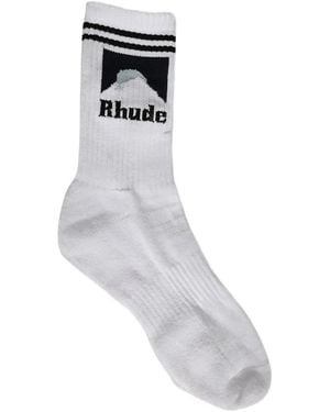 Rhude Socken Mit Streifendetail - Grau