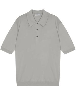 John Smedley Cotton Polo Shirt - Grey