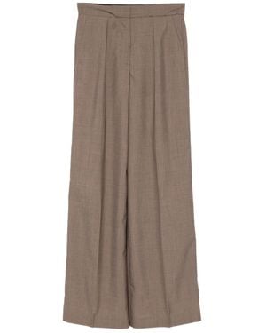 JOSEPH Alanel pleated-front trousers - Marrón