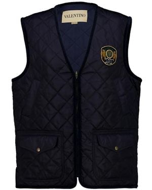 Valentino Garavani Quilted Patched Gilet - Blue
