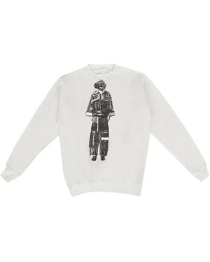 DRx FARMAxY FOR LN-CC Graphic-Print Crew-Neck Sweatshirt - White