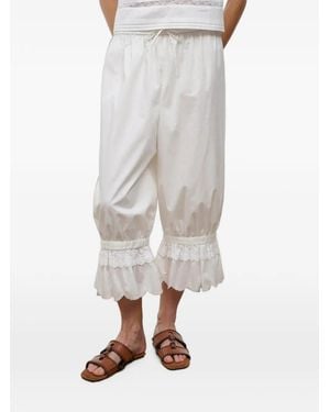 STAUD Renzo Ruffled Pants - White