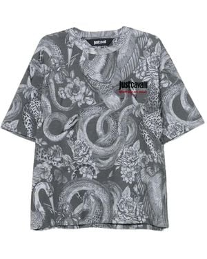 Just Cavalli Animal-Print T-Shirt - Grey