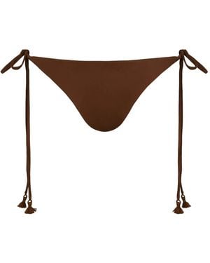 Johanna Ortiz Side-Tie Bikini Bottoms - Brown