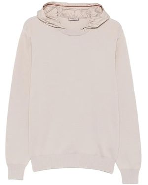 Herno Hooded Cotton Sweater - White