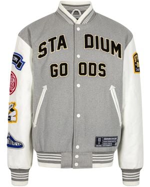 Stadium Goods "Champions League" Wool Varsity Jacket - Gray