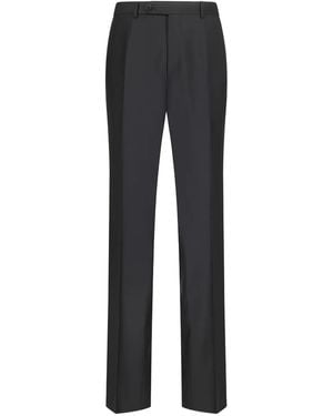 ZEGNA Pleated Wool Trousers - Grey