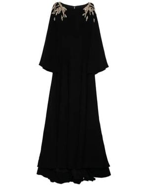Saiid Kobeisy Embellished Crepe Kaftan - Black