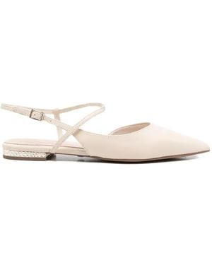 Tamaris Buckle-Strap Flat Pumps - White