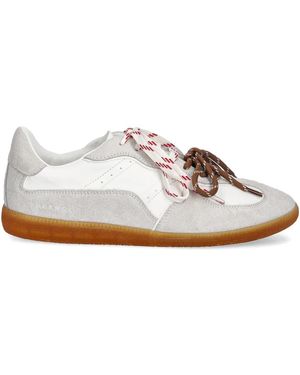 Nokwol August Two-Tone Lace-Up Trainers - White