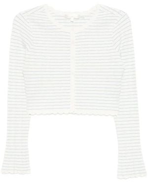 LoveShackFancy Media Cardigan - Weiß