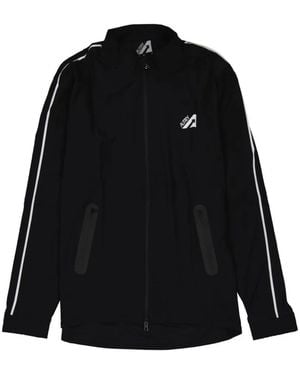 Autry Logo-Print Side-Stripe Jacket - Black