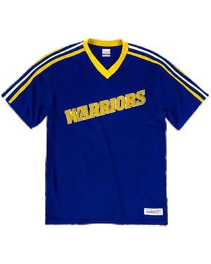 Mitchell & Ness Golden State Warriors V-Neck T-Shirt - Blue