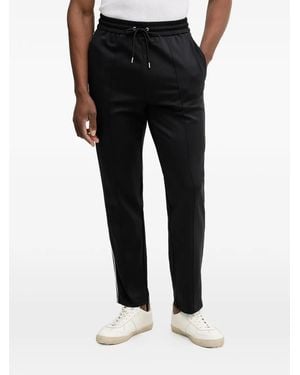 Michael Kors Drawstring-Fastening Stripe-Detail Track Trousers - Black