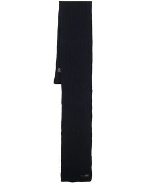 Paul & Shark Logo-Patch Knit Scarf - Blue