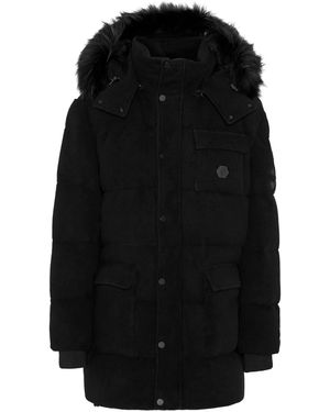 Philipp Plein フーデッド エコファージャケット - ブラック