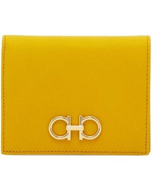 Ferragamo Gancini Compact Wallet - Yellow