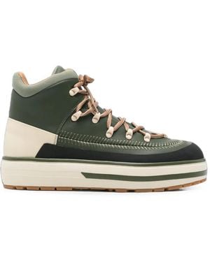 Brixia Sneakers Sandwich Mid Con Inserti A Contrasto - Verde