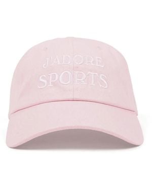 Sporty & Rich Jadore Embroidered Cotton Cap - Pink