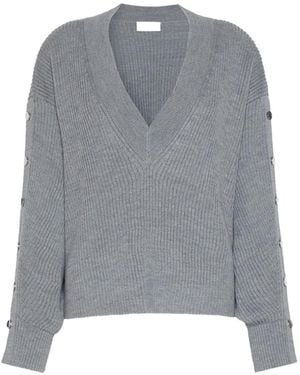 Sportmax Ribbed-Knit Sweater - Gray