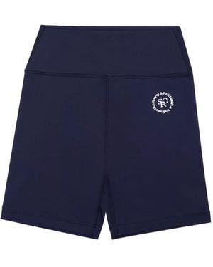 Sporty & Rich Culotte de ciclismo con logo - Azul