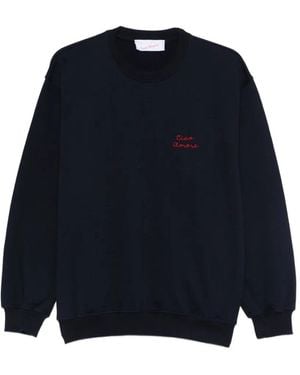 Giada Benincasa Langärmeliges Sweatshirt mit Stickerei - Blau